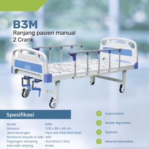 HOSPITAL BED B3M 2 CRANK
